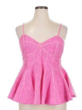 Cute Peplum Camisole Top by Aje., Size 16, Pink